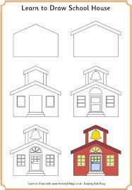 school outline drawing - Google Search | Doodle drawings, Easy drawings