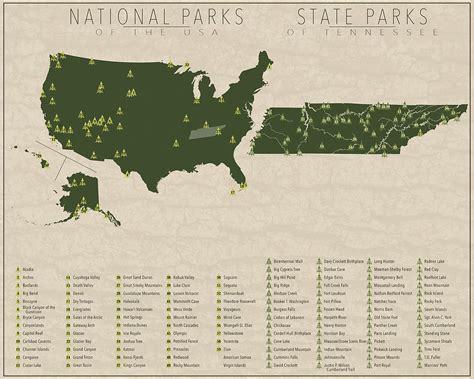 Tennessee State Parks Map