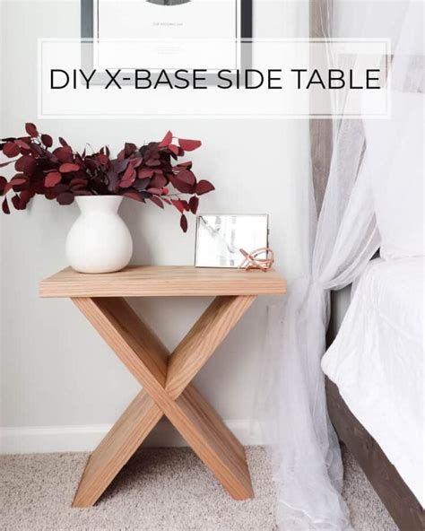 DIY Side Table with X Base