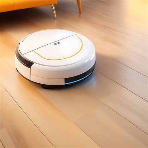 Premium AI Image | White robot vacuum cleaner on floor Modern smart ...