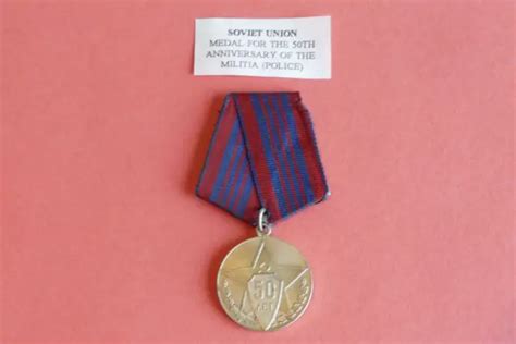 SOVIET UNION RUSSIAN Military Medal Award 50th Anniversary Of The ...
