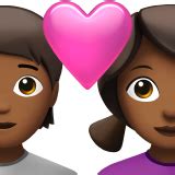 🧑🏾‍ ️‍👩🏾 Couple With Heart: Person, Woman, Medium-Dark Skin Tone Emoji on Apple iOS 16.4