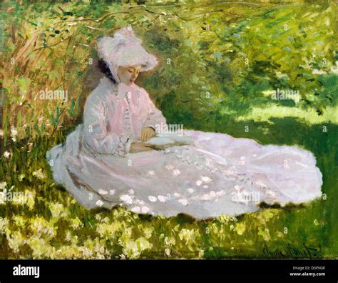 Claude Monet, Springtime 1872 The Walters Art Museum, Baltimore. Oil on canvas Stock Photo - Alamy