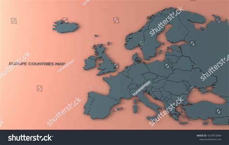 3d Render Europe Map Continent Europe Stock Illustration 1637815084 | Shutterstock