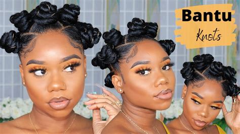 BANTU KNOTS TUTORIAL ON NATURAL HAIR | Protective Style (Braiding Hair) | Chev B. - YouTube