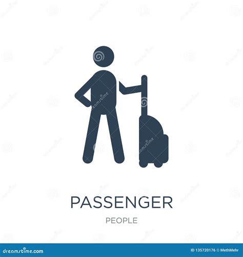 Passenger Icon in Trendy Design Style. Passenger Icon Isolated on White ...