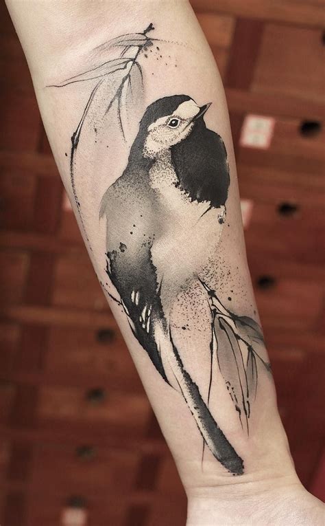 awesome watercolor bird tattoo © tattoo artist chenjie.newtattoo 🐤 🐤 🐤 ...