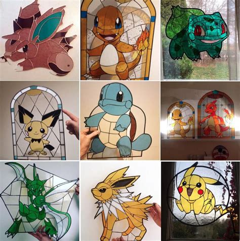 Pokemon stained glass art copy | Glass art pictures, Stained glass art ...