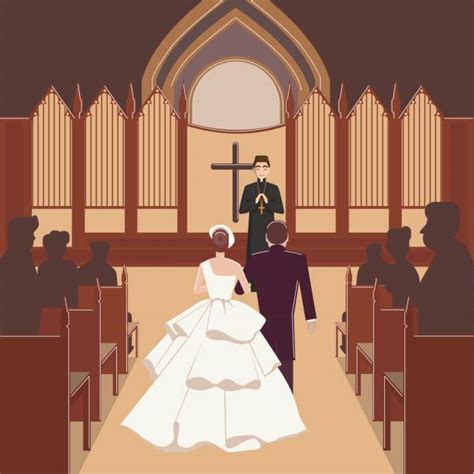 50+ Church Wedding Altar Stock Illustrations, Royalty-Free Vector ...