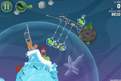 Angry Birds Space Cold Cuts Level 2-12 Walkthrough | AngryBirdsNest