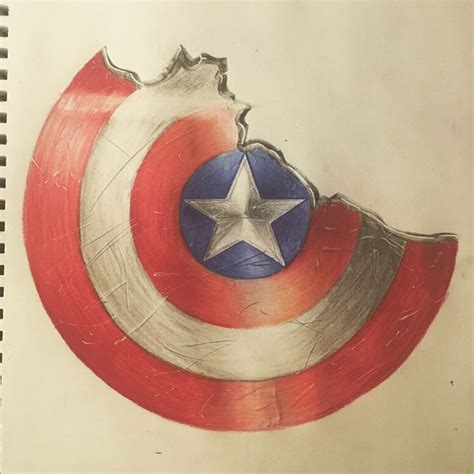 Captain America’s Shield Drawing | Captain america drawing, Marvel ...