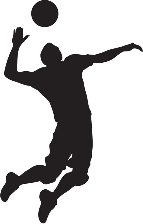 Volleyball Silhouette Vector Volleyball Silhouette Clip Art At 1612 ...