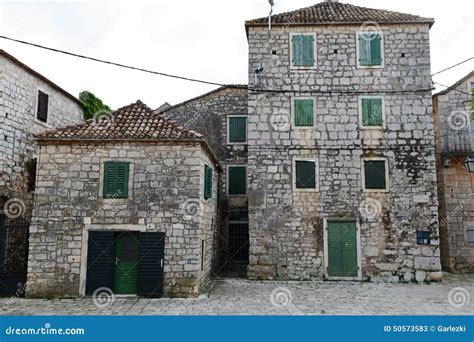 Old Croatian Houses in Stari Grad Stock Image - Image of europe ...