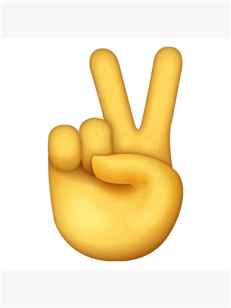 "peace sign emoji" Poster for Sale by emswim07 | Redbubble