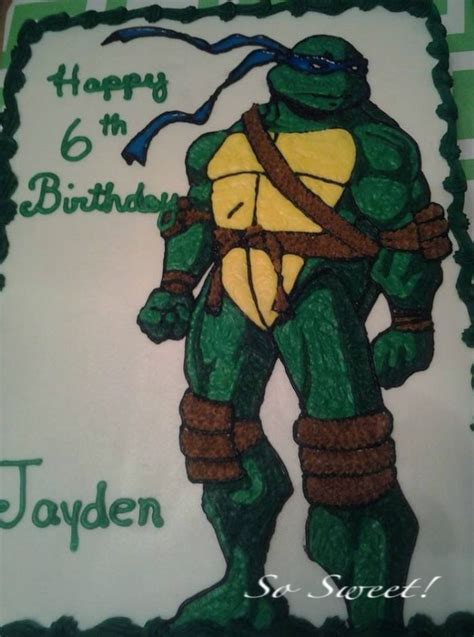 Teenage Mutant Ninja Turtles - Leonardo Blue Ninja Turtle, Ninja Turtle Cake, Soccer Birthday ...