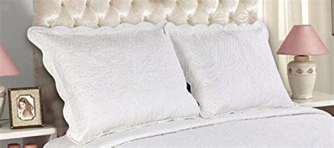 All For You 2-Piece Embroidered Quilted Pillow shams-standard size ...