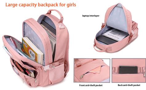Amazon.com: YOJOY Girls Backpacks 15.6 Inch Laptop School Bag Backpack ...