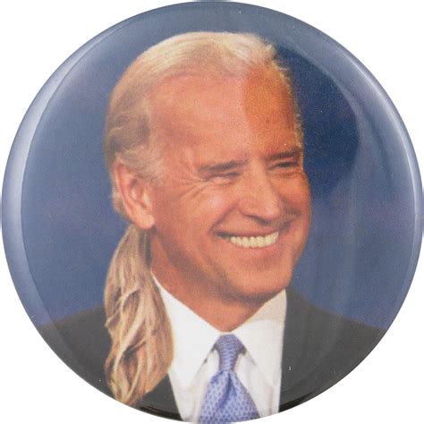 Download Joe Biden Long Hair Political Button Museum - Joe Biden - Full Size PNG Image - PNGkit