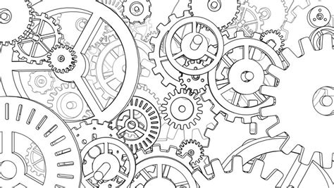 Mechanical Gears Drawing at PaintingValley.com | Explore collection of ...