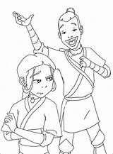 Sokka From Avatar coloring Page Aang Katara Pals Puppy  sketch template
