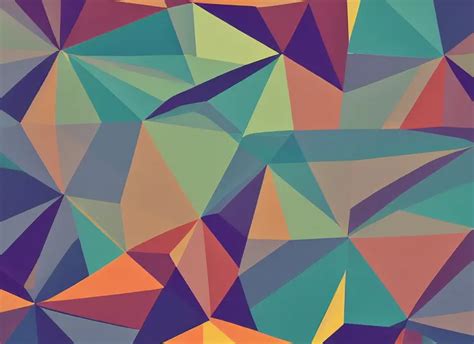 low-poly geometric digital landscape, retro poster, by | Stable Diffusion