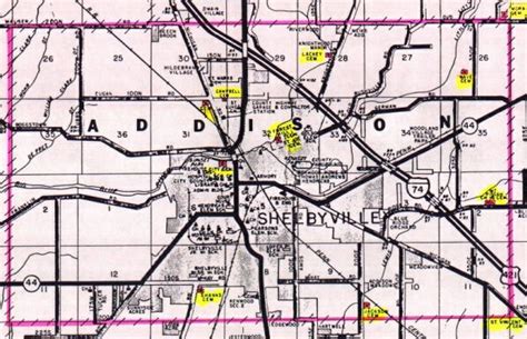 Shelby County Indiana History & Genealogy, Addison Twp Map