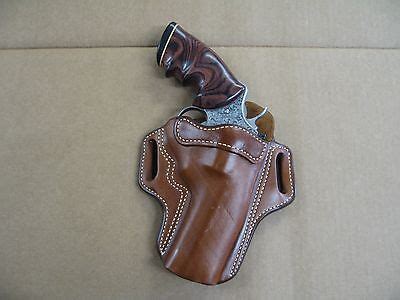 Colt Python Revolver 4" Barrel Leather 2 Slot Pancake Belt Holster CCW ...