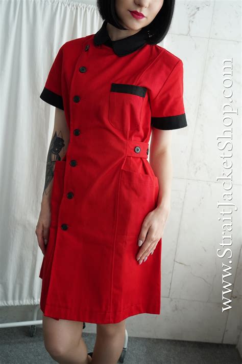 Red Nurse Uniform Strict Nurse Uniform / Pin-up Nurse / Mad | Etsy