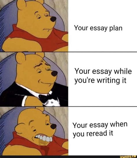 Your essay plan Your essay while you're writing it Your essay when you reread it - iFunny ...