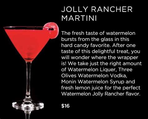 Jolly Rancher Martini @ The Sugar Factory www.sugarfactorylv.com Drinks Alcohol Recipes, Non ...