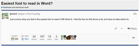 Easiest font to read in Word? - Page 2 - Hardware and technical stuff - Quarter To Three Forums