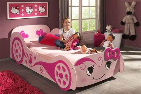 Girls Pink Car Princess Bed from £169