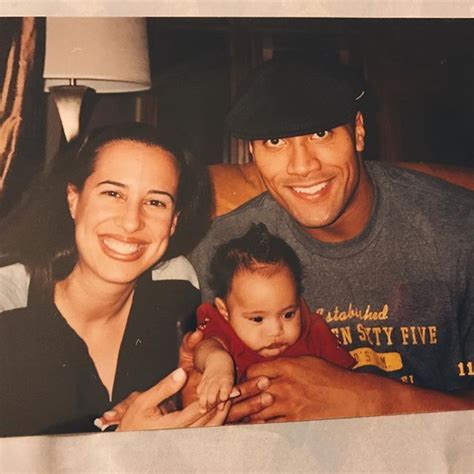 Classic photo of legendary WWE Superstar The Rock (Dwayne Johnson) with his wife Dany Garcia ...