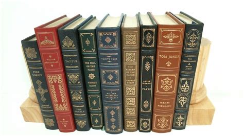 Instant Book Shelf Franklin Library Quarter leather Bound Classics 9 Book Lot -- Antique Price ...
