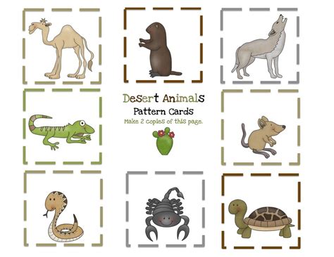 Preschool Printables: Desert Animals Printable | Themed Lesson Plan - Free Printable Desert ...