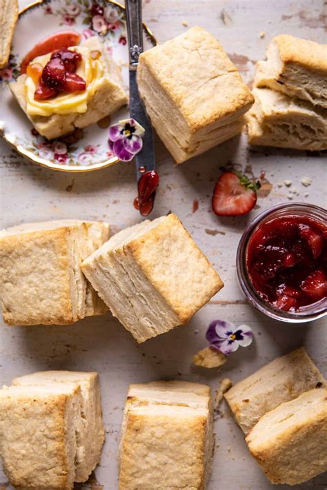 Flaky Southern Butter Biscuits with Strawberry Bourbon Jam - Half Baked ...