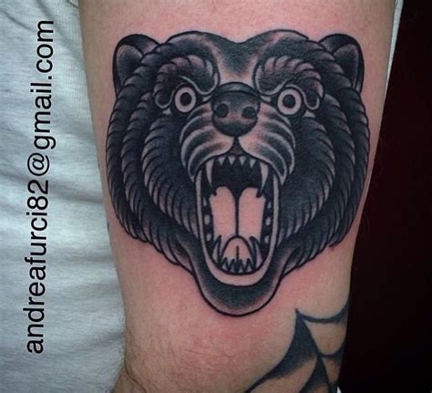 Traditional bear head Trendy Tattoos, Unique Tattoos, Tattoos For Guys ...