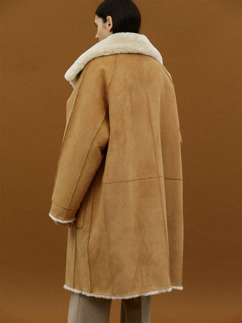 Reversible Fur Coat, Camel – SourceUnknown