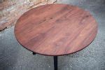 Round Walnut Mid-Century Modern Table by Hazel Oak Farms | Wescover Tables