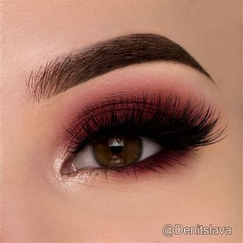 Maroon Smokey Eye @denitslava ♡♥♡♥♡♥: | Black eyeliner makeup, Maroon ...