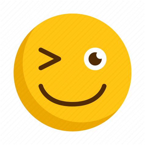 Blink, emoji, emoticon, expression, happy, smile, smiley icon