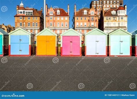 Colorful Brighton Beach Huts Stock Photo - Image of multicolored ...