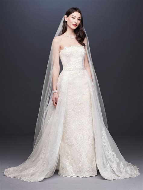 Oleg Cassini Spring 2019 Bridal Collection: Strapless Lace Wedding ...