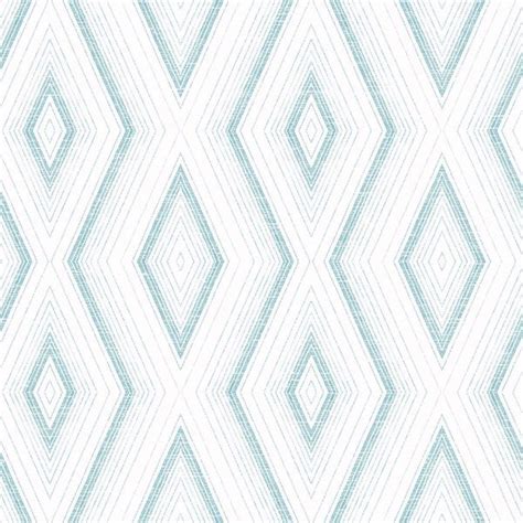 3120-13661 - Santa Cruz Turquoise Geometric Wallpaper - by Chesapeake