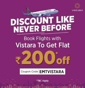 Vistara Offer, Fly with Vistara to Get Huge Discount on Your Flights