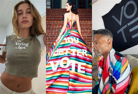 Celebrities Voting: These Celebrities Used Fashion to Encourage Voting ...