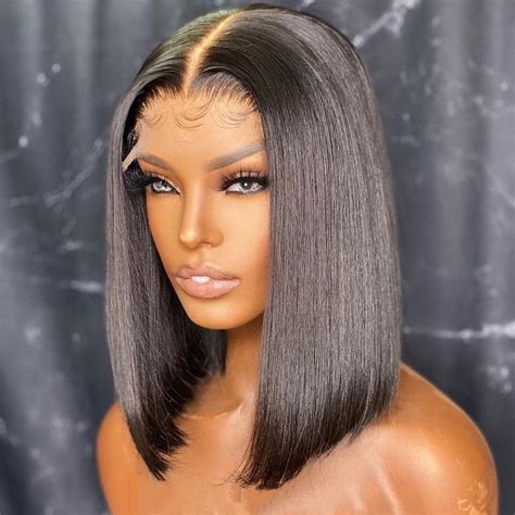 Alipearl Hair Straight Hair 360 Frontal Bob Wig Short Full Lace Bob Wig ...