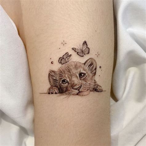 super cute lion cub tattoo @dan_tattooer 3 - KickAss Things