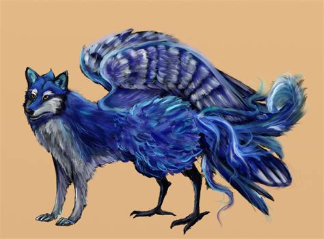 Wolf/Blue Jay Hybrid by aikawarazu-desu on DeviantArt