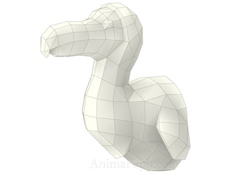 Model - Dodo, Dodo Bird papercraft, low poly Dodo bird, paper dodo, DIY Dodo, papercraft scheme Dodo